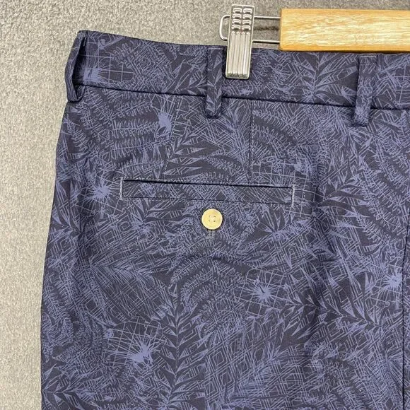 Peter Millar‎ Crown Sport Shorts Mens 38 Floral Blue golf chino pants